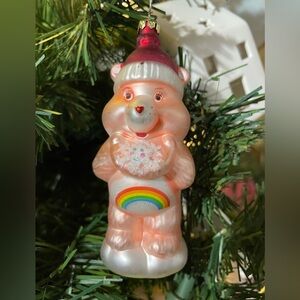 Pink Cheer Bear Care Bear Blown Glass Ornament🧸